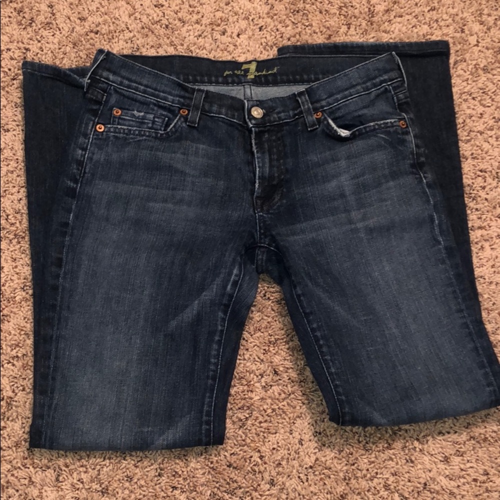 mid rise boot cut denim jeans